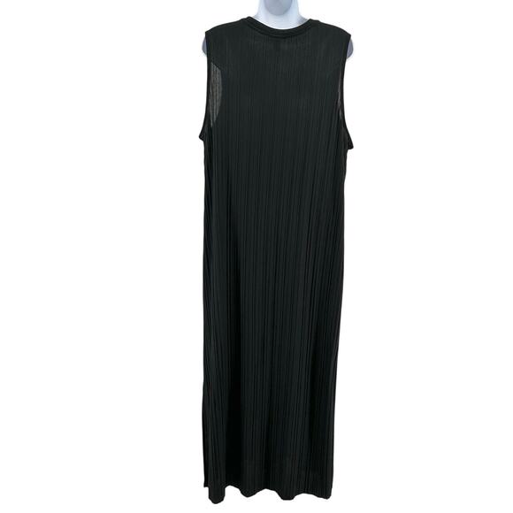 A New Day Tank Maxi Dress WMNS XXL Black Ribbed Sleeveless Round Neck Pullover - Picture 4 of 6